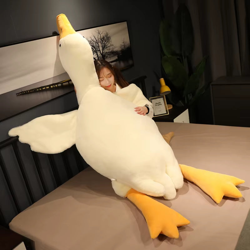 Cuddle Up with Our Adorable 50-190Cm Large Brown Hug Stuffed Animal Duck - The Perfect Plush Companion for Sleepovers and Parties!